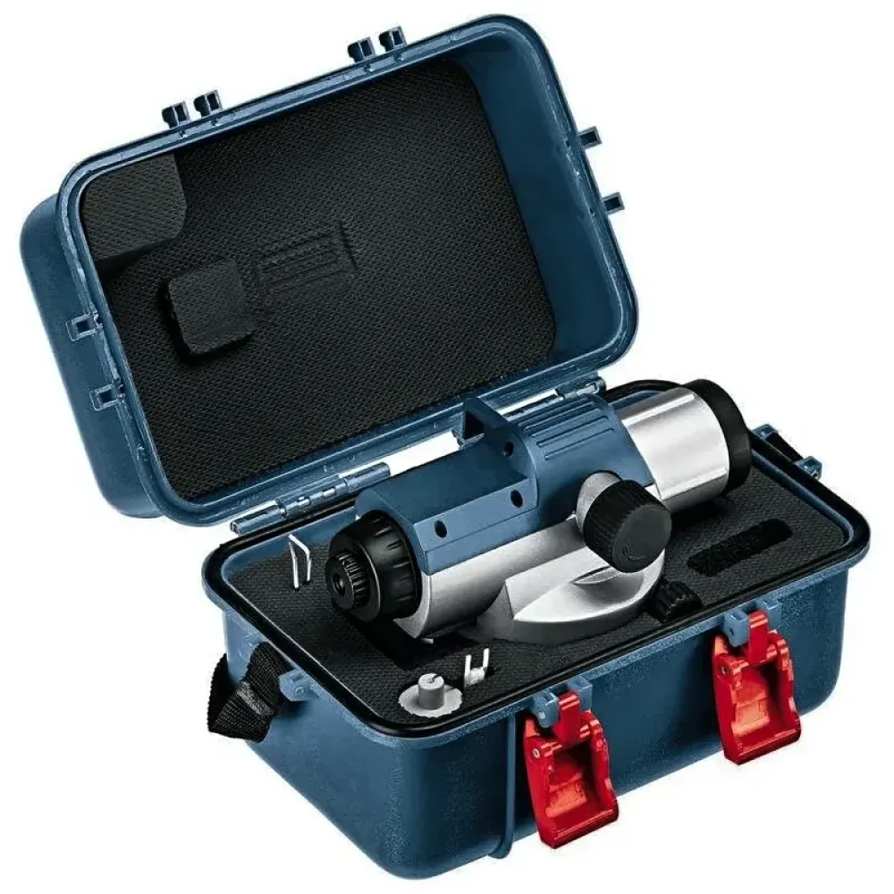 Bosch GOL 26 D Professional оптический нивелир + бленда, кейс, ключ, отвес и регулировочный штифт 0601068000