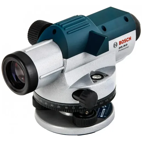 Bosch GOL 26 D Professional оптический нивелир + бленда, кейс, ключ, отвес и регулировочный штифт 0601068000
